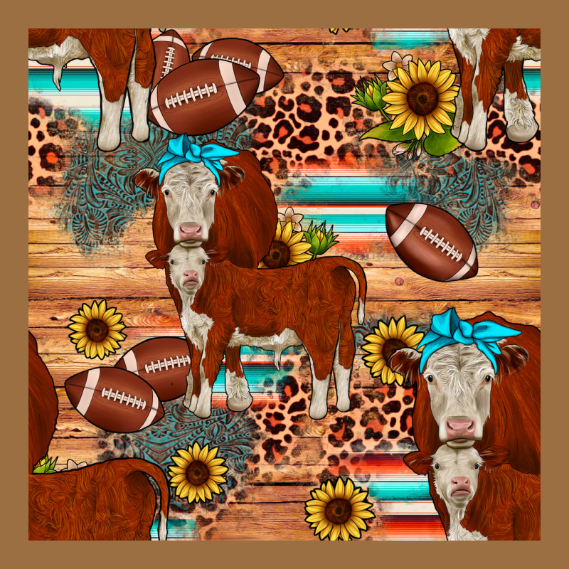 Football Hereford Sunflower Seamless Pattern Vintage Tee by JahusDesignShop | Teevron