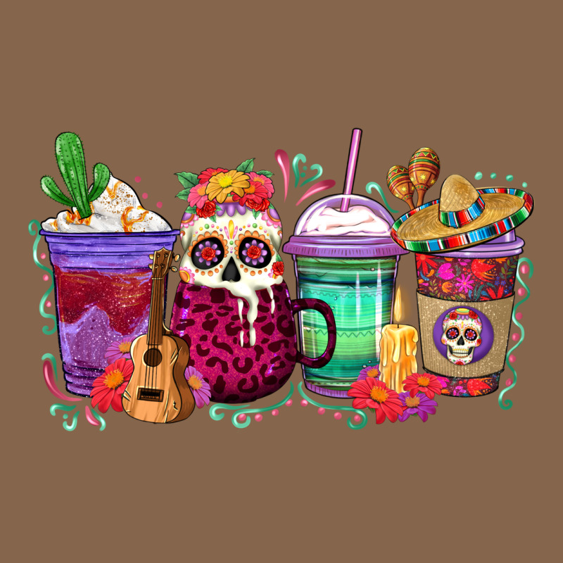 Dia De Los Muertos Coffee Cups Premium Tee by texasbilliewilder | Teevron