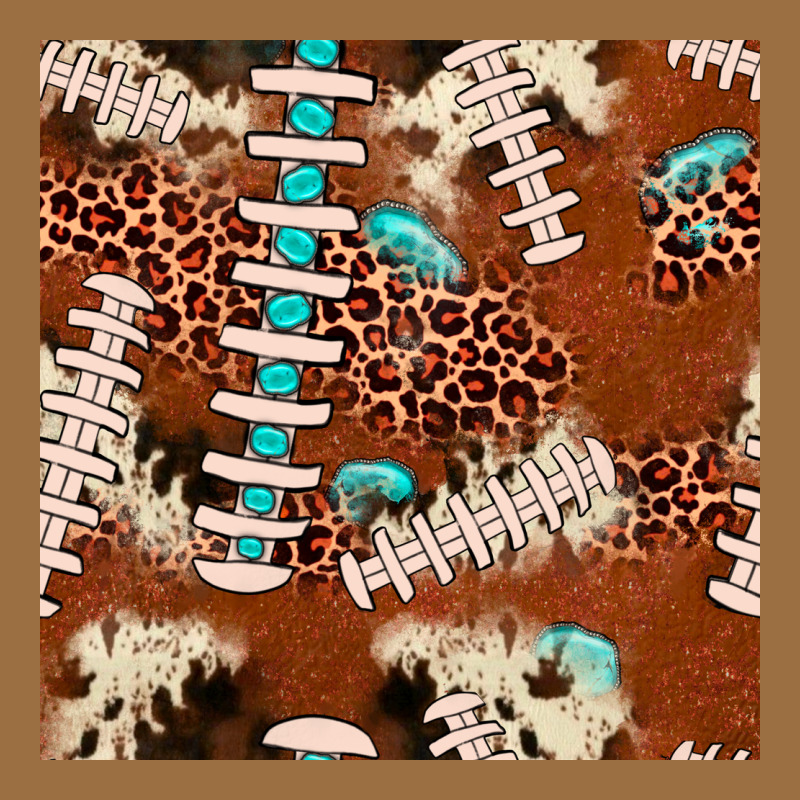 Football Leopard Gemstone Seamless Pattern Vintage Tee by JahusDesignShop | Teevron