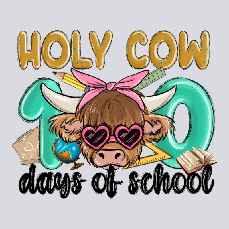 Holy Cow 100 Days Of School Zipper Hoodie by MaliasSmallBusiness | Teevron