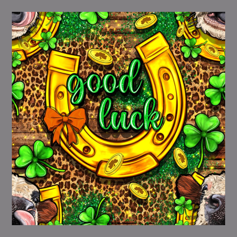 St. Patricks Good Luck With Cow Digital Paper Heavyweight Hoodie by BundleAndBundleShop | Teevron