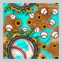 Baseball Turquoise Sunflower Seamless Pattern Heavyweight Sweatshirt | Teevron