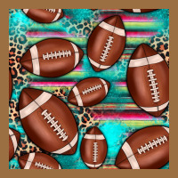 Football Leopard Turquoise Seamless Pattern Vintage Tee | Teevron