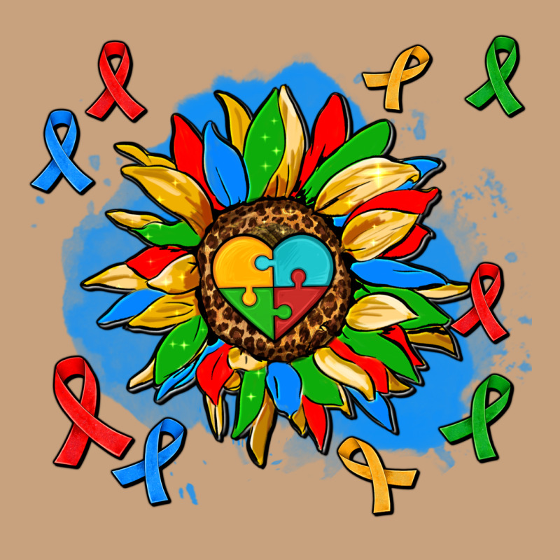 Autism Sunflower Ribbon Vintage Tee by AdoDesignShop | Teevron