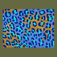 Leopard Background Turquoise And Gold 3200x2400 Long Sleeve Tee | Teevron