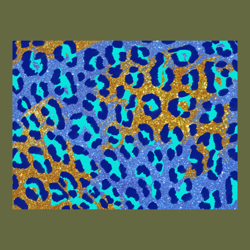 Leopard Background Turquoise And Gold 3200x2400 Long Sleeve Tee by AdoDesignShop | Teevron