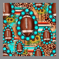 Football Leopard Turquoise Gemstone Sunflower Seamless Pattern Vintage Tee | Teevron