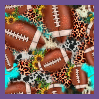 Football Leopard Turquoise Cowhide Sunflower Seamless Pattern Vintage Tee | Teevron