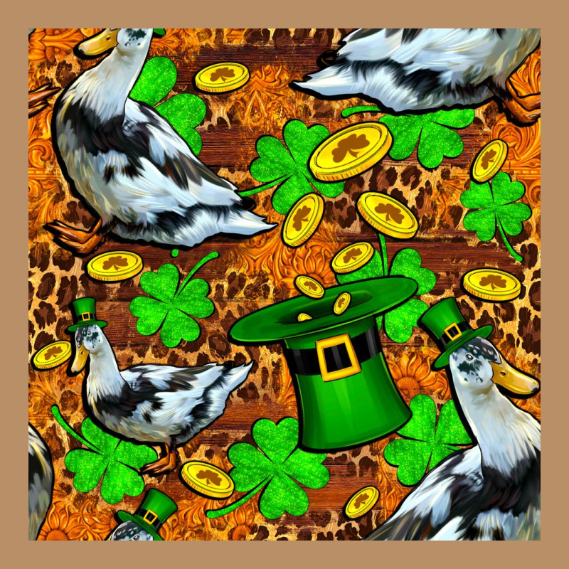 St Patricks  Duck With Leprechaun Hat  Seamless Vintage Hoodie by FaDigitalArtStudio | Teevron