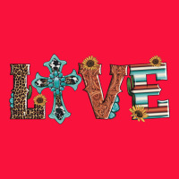 Western Love With Cross Classic Tee | Teevron