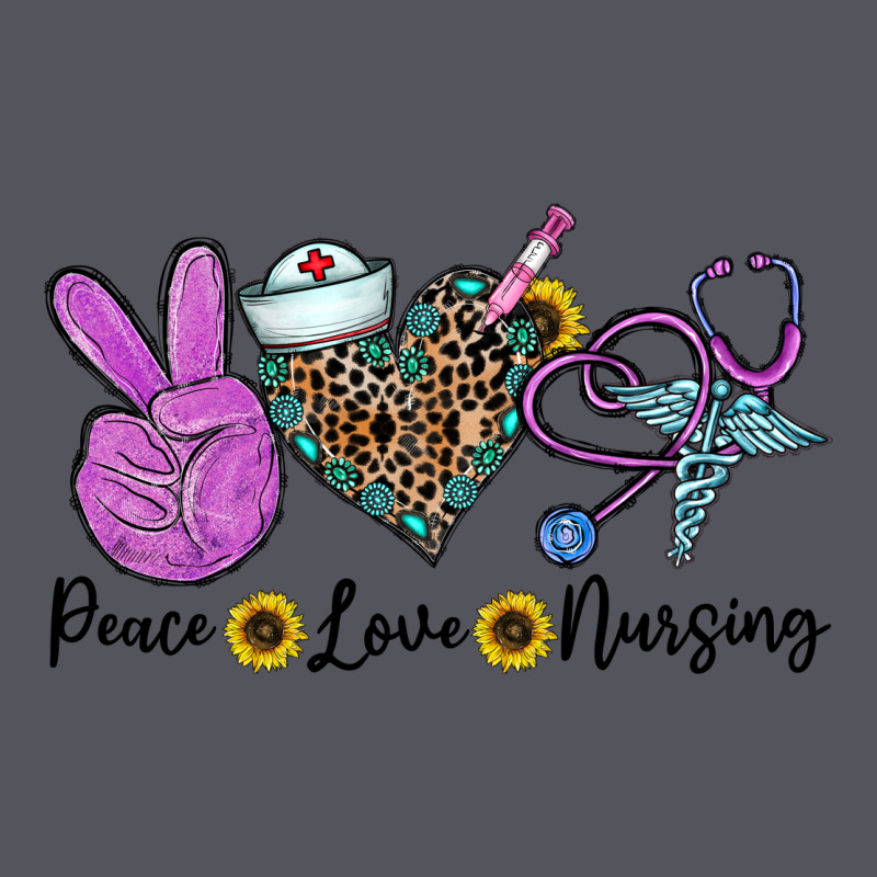 Peace Love Nursing Vintage Hoodie by CowhideDigitalArt | Teevron