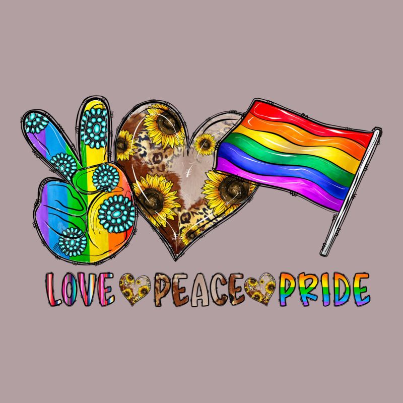 Peace Love Pride Vintage Hoodie by CowhideDigitalArt | Teevron
