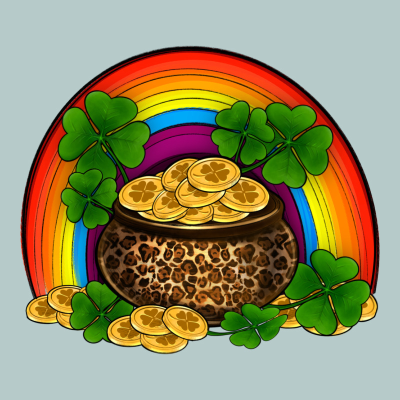 St Patricks Shamrock Gold Leopard Rainbow Heavy Core Tee by RanaPortraitStore | Teevron