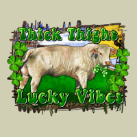 Thick Thighs Lucky Vibes Charolais Bull Heavy Core Tee | Teevron
