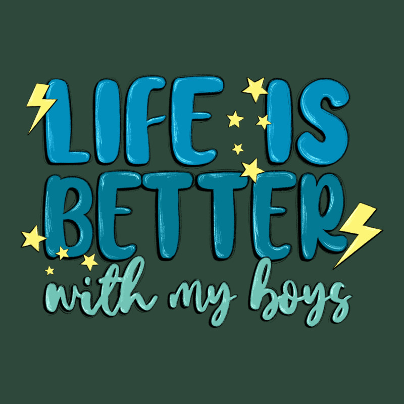 Life Is Better With My Boys Zipper Hoodie by MaliasSmallBusiness | Teevron