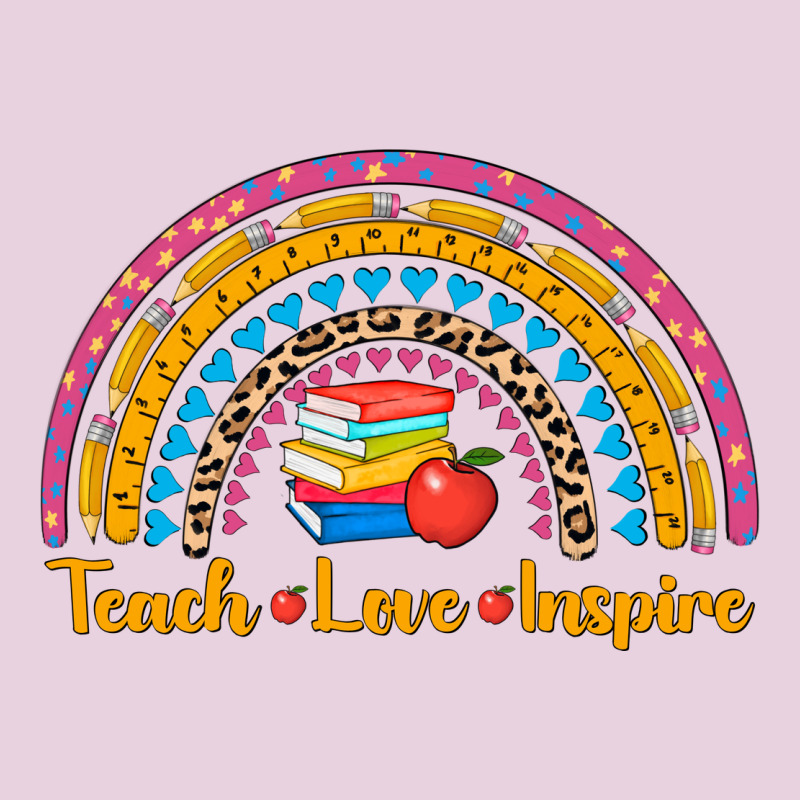 Back To School Rainbow Teach Love Inspire Ladies Tee by AdoDesignShop | Teevron