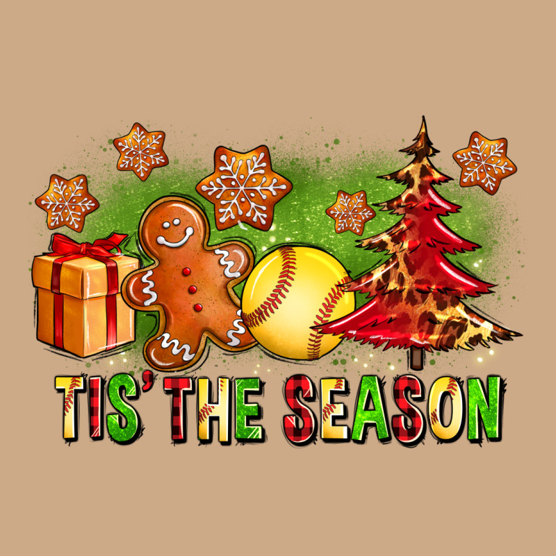 Tis The Season Christmas With Softball And Gingerbread Man Vintage Hoodie by FaDigitalArtStudio | Teevron