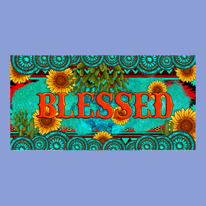 Blessed Turquoise Gemstone Cactus And Sunflower Licanse Plate Long Sleeve Tee by Artiststas | Teevron