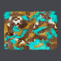 Western Turquoise Leopard And Cowhide Background Long Sleeve Tee | Teevron