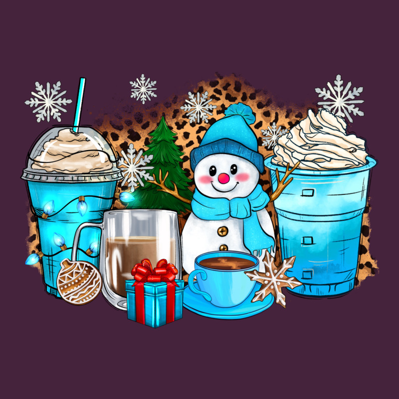 Winter Snowman Coffee Cups Premium Tee by Zillion Design Studio | Teevron