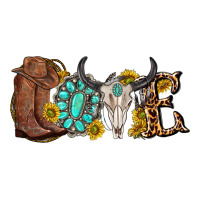 western love bull skull with gemstone and sunflowe | Teevron