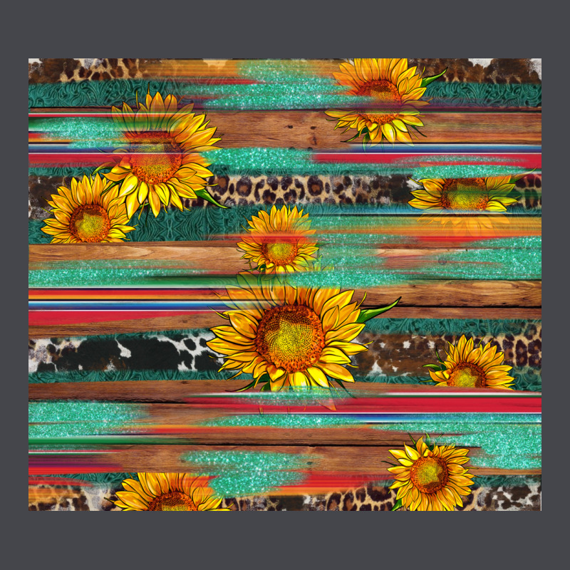 Sunflower Serape Wood And Cowhide Long Sleeve Tee by Artiststas | Teevron