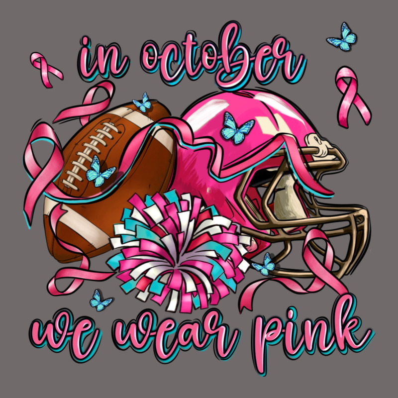 In October We Wear Pink Football Urban Heavy Tee by AdoDesignShop | Teevron