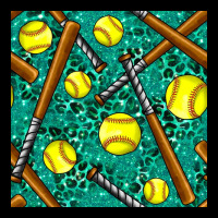 Softball Bat With Leopard And Glitter Seamless Pattern Premium Sweatshirt | Teevron
