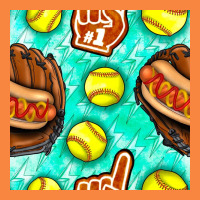 Softball Glove And Hotdog Seamless Pattern Premium Sweatshirt | Teevron