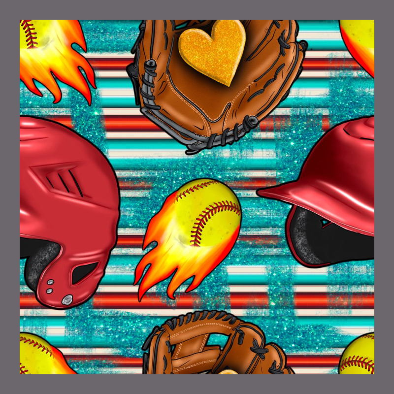Softball Helmet And Glove With Serape Seamless Pattern Premium Sweatshirt by BundleAndBundleShop | Teevron