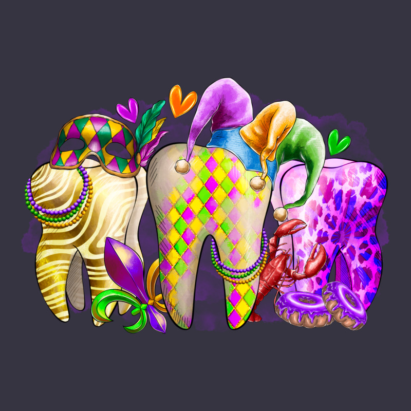 Mardi Gras Tooth Vintage Hoodie by RacoonDesign | Teevron