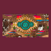 Western Gemstone And Leopard With Serape Licanse Plate Long Sleeve Tee | Teevron