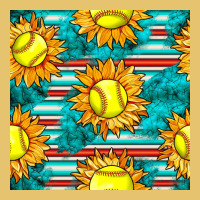 Softball Sunflowers With Serape Seamless Pattern Premium Sweatshirt | Teevron