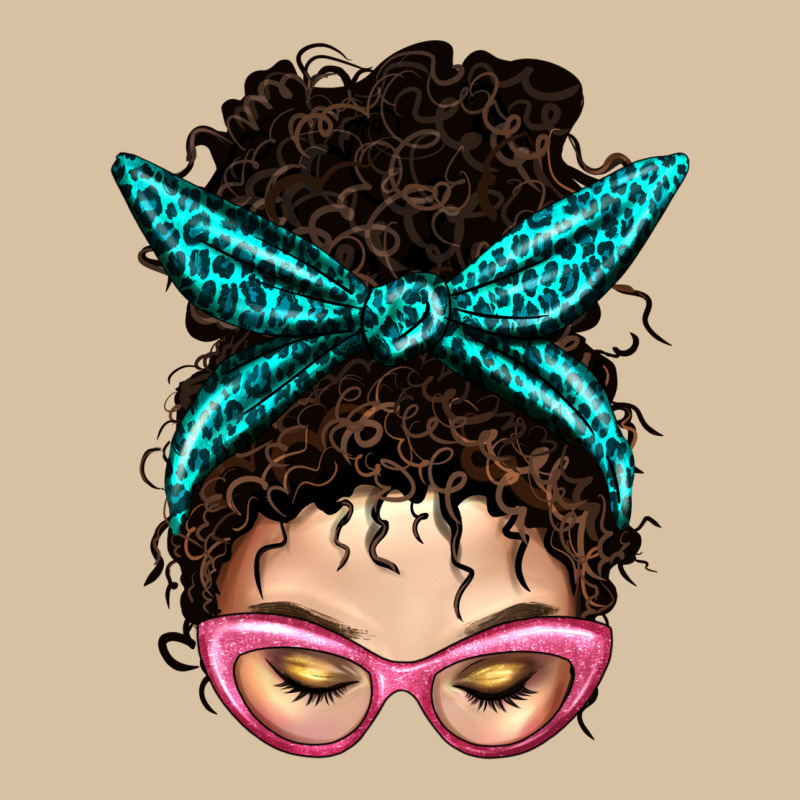 Messy Curly Bun Mom With Leopard Bandana Heavyweight Hoodie by BundleAndBundleShop | Teevron