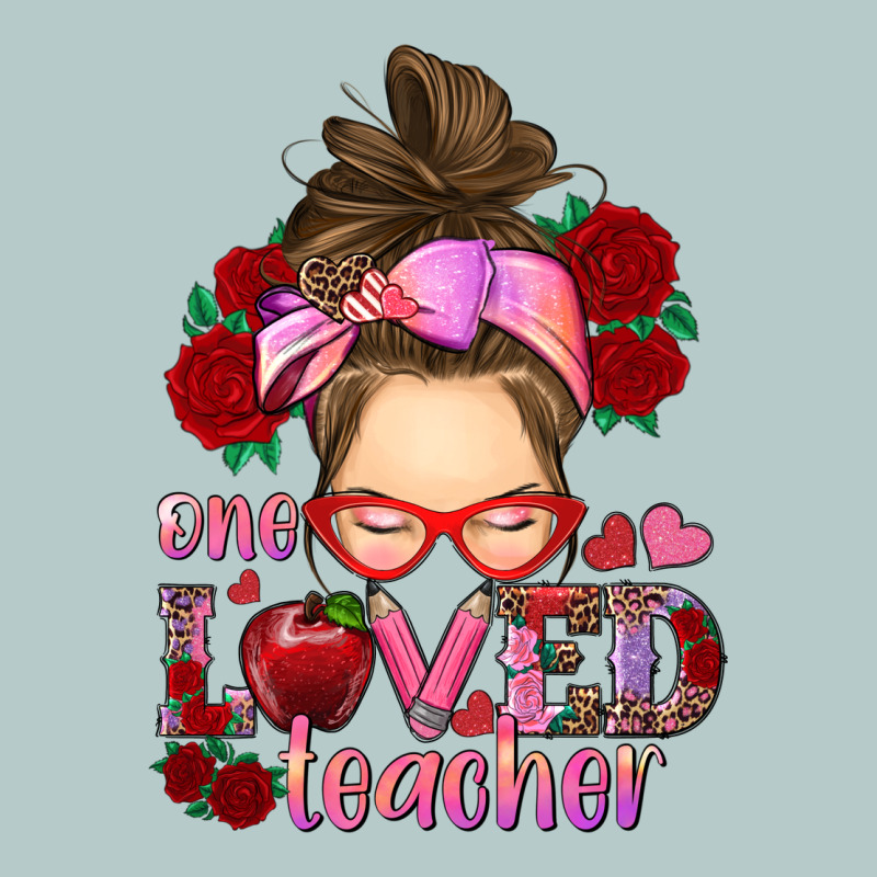 One Loved Teacher Messy Bun Heavy Core Tee by RanaPortraitStore | Teevron