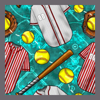 Softball Uniform Glove And Bat With Field Seamless Pattern Premium Sweatshirt | Teevron