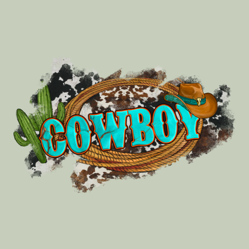 Western Cowboy And Hat With Cactus And Cowhide Long Sleeve Tee by Artiststas | Teevron