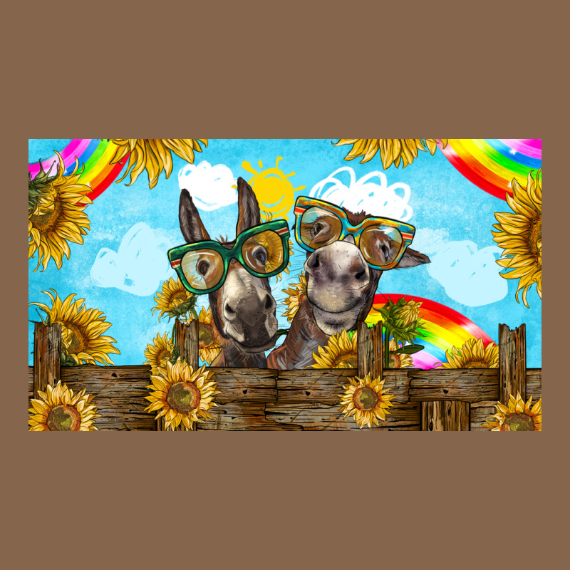 2 Donkeys Sunflower Premium Tee by BarkalooDesign | Teevron