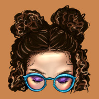 Messy Bun Mom And Glitter Glasses Heavyweight Hoodie | Teevron