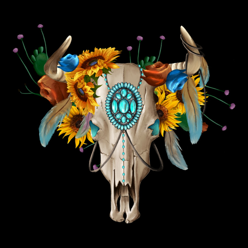 Boho Bull Skull Premium Tee by BarkalooDesign | Teevron