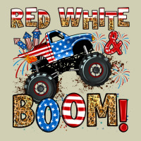 Red White Boom Monster Truck Heavy Core Tee | Teevron