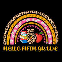 Back To School Rainbow Hello Fifth Grade Ladies Tee | Teevron