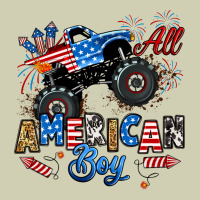 Fourth Of July Monster Truck All American Boy Heavy Core Tee | Teevron