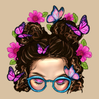 Messy Bun Mom With Butterfly Heavyweight Hoodie | Teevron