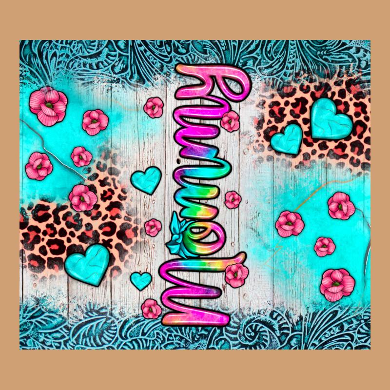 Mommy Leopard Turquoise Vintage Tee by JahusDesignShop | Teevron