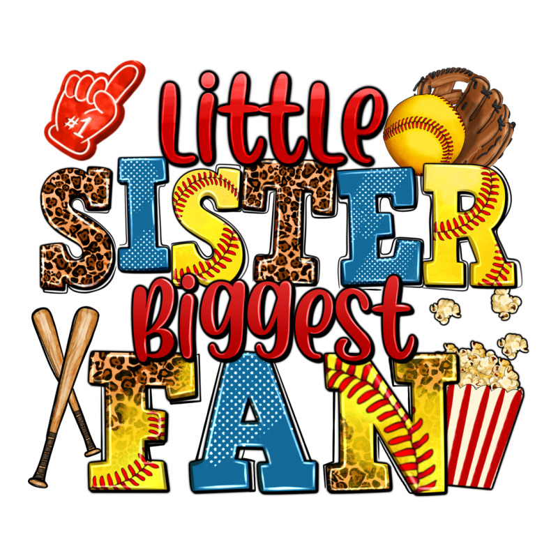 Little Sister Biggest Fan Softball Classic Tee by AdoDesignShop | Teevron