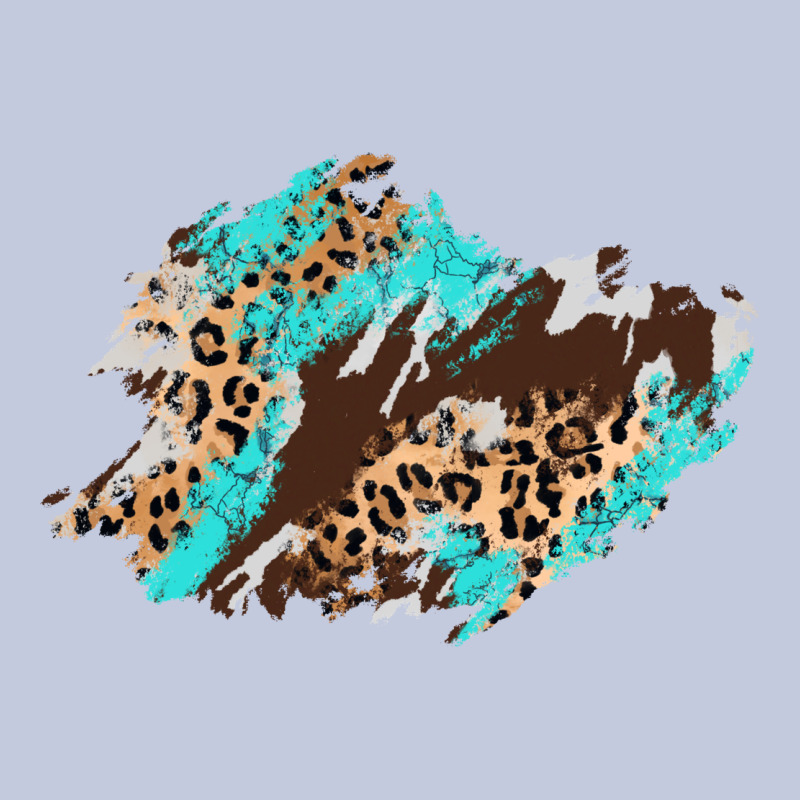 Cowhide Leopard Turquoise Patch Long Sleeve Tee by AdoDesignShop | Teevron