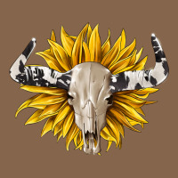 Cowhide Bull Skull And Sunflower Premium Tee | Teevron