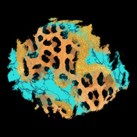 Glitter Leopard Turquoise Patch Long Sleeve Tee | Teevron