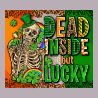 Irish Flag With Shamrocks  Dead Inside But Lucky Vintage Tee | Teevron